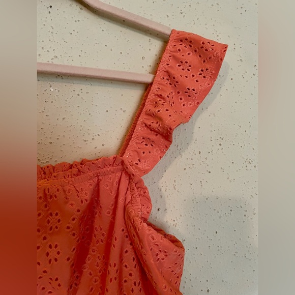 Francesca’s Blue Rain Eyelet Square Neck Tank Top - Picture 6 of 10